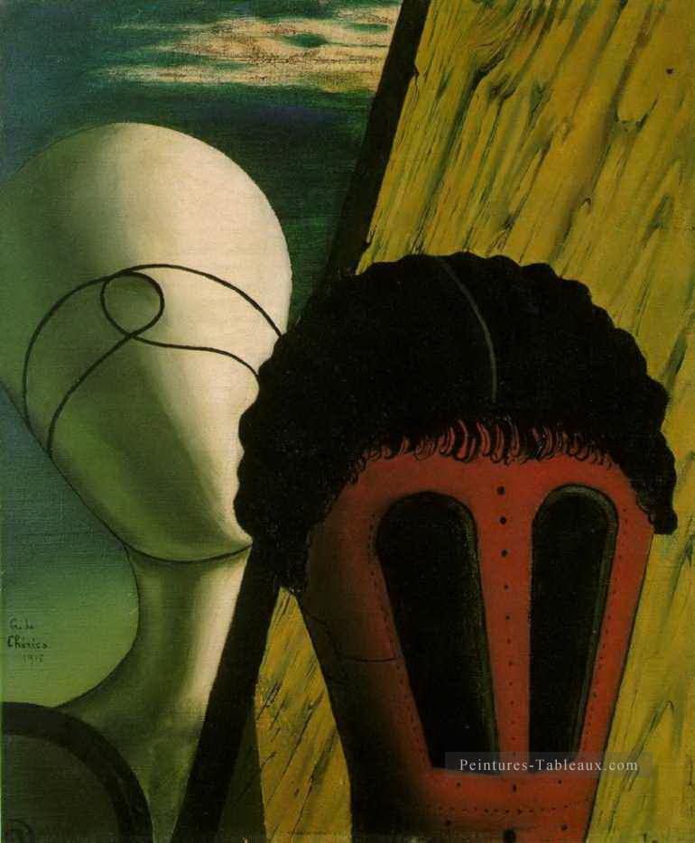 deux têtes 1918 Giorgio de Chirico surréalisme métaphysique Peintures à l'huile